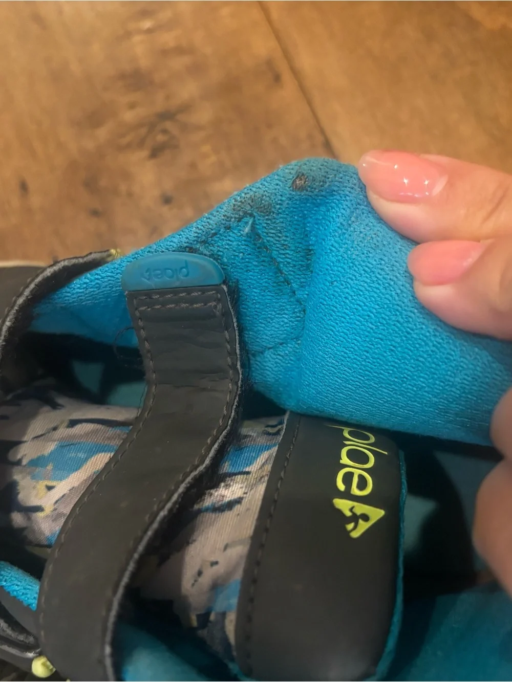 PLAE Kids' Blue Camo hightop sneaker